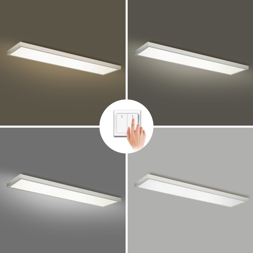 Brilagi - LED oprawa sufitowa do łazienki FRAME LED/50W/230V 3000/4000/6000K 120x30 cm IP44 srebrna