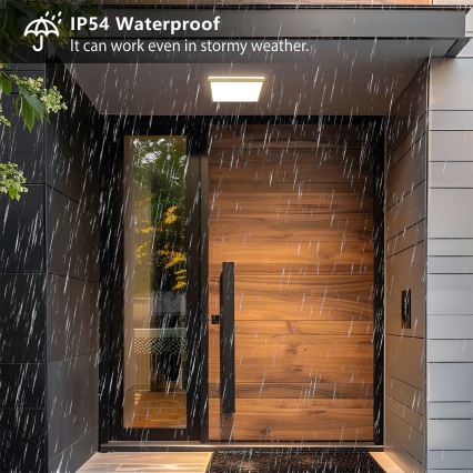 Brilagi - Lampa sufitowa LED do łazienki ULTRA SLIM LED/18W/230V 30x30 cm złota IP54