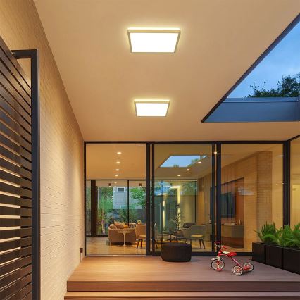 Brilagi - Lampa sufitowa LED do łazienki ULTRA SLIM LED/18W/230V 30x30 cm złota IP54