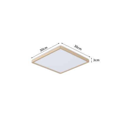 Brilagi - Lampa sufitowa LED do łazienki ULTRA SLIM LED/18W/230V 30x30 cm złota IP54