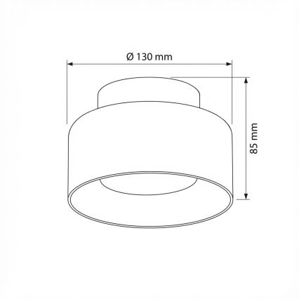 Brilagi - LED Oprawa punktowa AURA LUX 1xGX53/30W/230V Ø 13 cm czarna/przydymiona