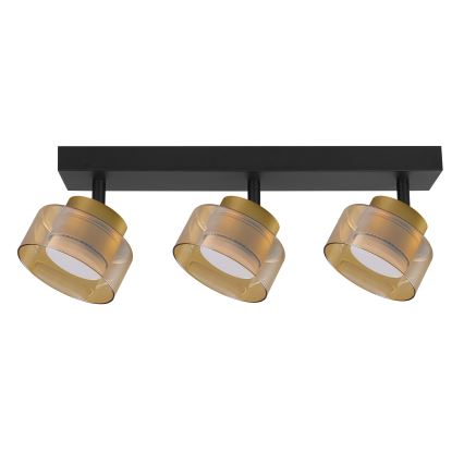Brilagi - LED Oprawa punktowa AURA LUX 3xGX53/30W/230V czarna/złota