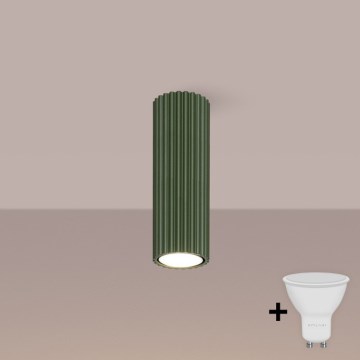 Brilagi - LED oprawa punktowa CRESTO 1xGU10/10W/230V 20 cm zielona