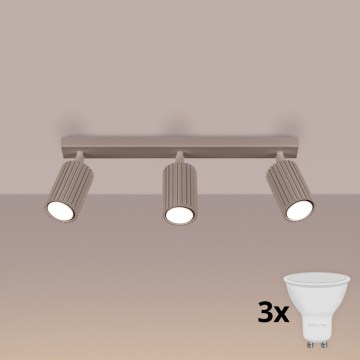 Brilagi - LED Oprawa punktowa CRESTO 3xGU10/10W/230V taupe