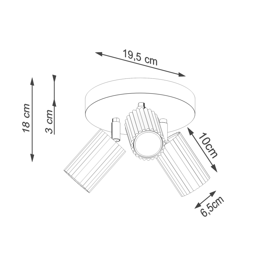 Brilagi - LED oprawa punktowa CRESTO 3xGU10/10W/230V turkusowa