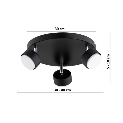 Brilagi - LED Oprawa punktowa MONO 3xGX53/30W/230V czarna