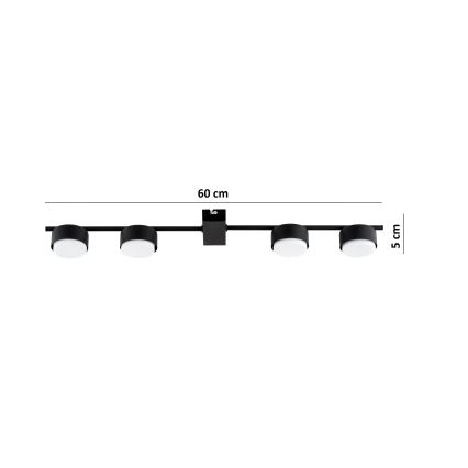 Brilagi - LED oprawa punktowa MONO 4xGX53/30W/230V czarna