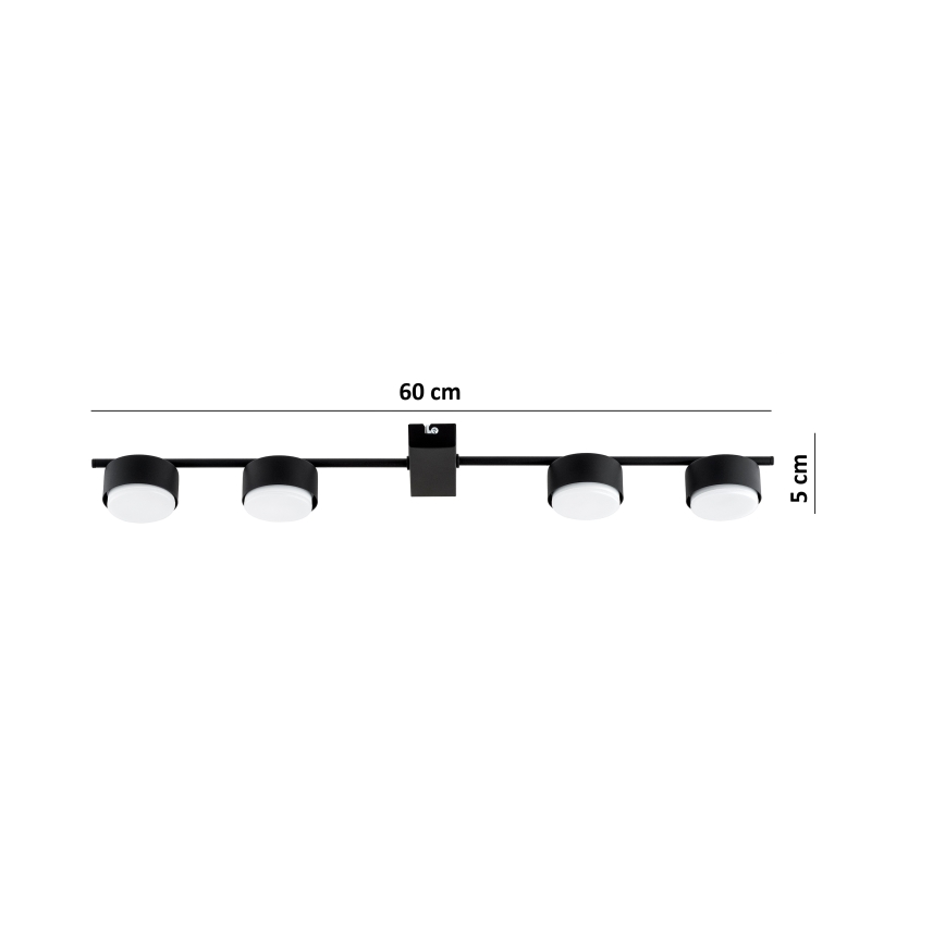Brilagi - LED oprawa punktowa MONO 4xGX53/30W/230V czarna