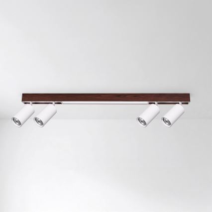 BRILAGI - LED Oprawa punktowa SELE 4xGU10/30W/230V + LED/20W biała/dekor wiśniowy