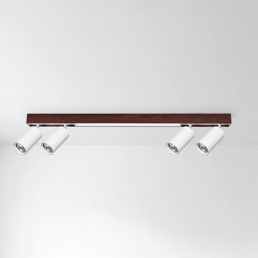 BRILAGI - LED Oprawa punktowa SELE 4xGU10/30W/230V + LED/20W biała/dekor wiśniowy