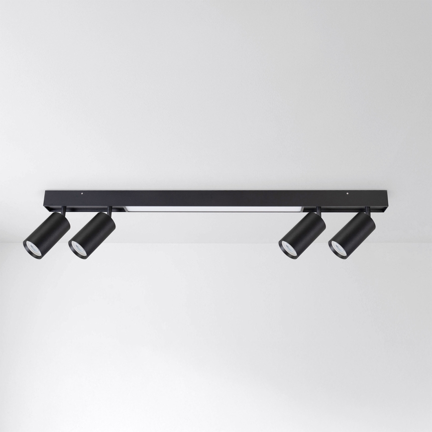 Brilagi - LED oprawa punktowa SELE 4xGU10/30W/230V + LED/20W czarna