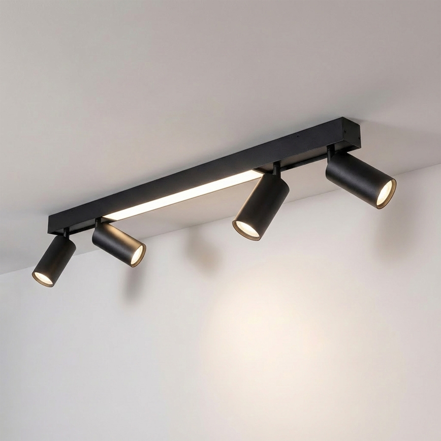 Brilagi - LED oprawa punktowa SELE 4xGU10/30W/230V + LED/20W czarna