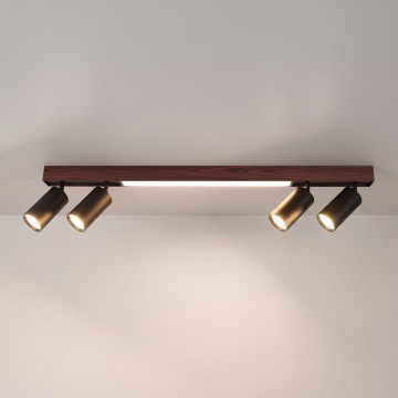 BRILAGI - LED Oprawa punktowa SELE 4xGU10/30W/230V + LED/20W czarny/dekor wiśniowy