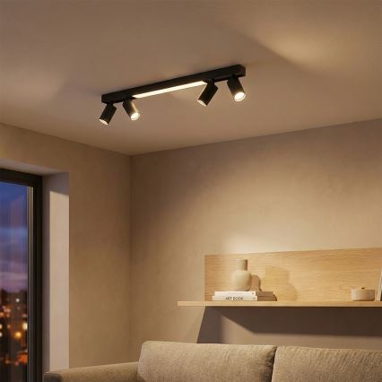Brilagi - LED oprawa punktowa SELE 4xGU10/30W/230V + LED/25W czarna