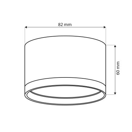 Brilagi - LED Oprawa punktowa SMOOTH 1xGX53/15W/230V czarna