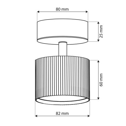 Brilagi - LED Oprawa punktowa STRIPY 1xGX53/15W/230V czarna