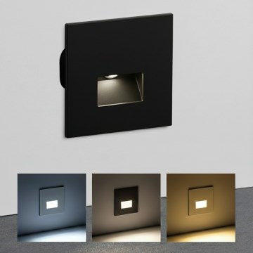 Brilagi - LED oprawa schodowa JACK LED/3W/230V 3000/4000/6500K IP65 czarna