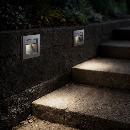 Brilagi - LED oprawa schodowa STEP LIGHT LED/1,5W/230V IP44 srebrna