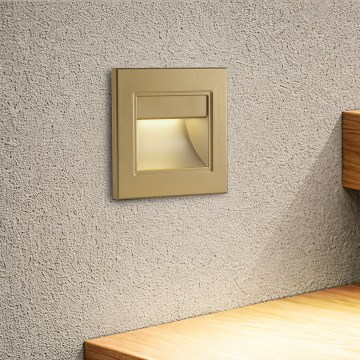 Brilagi - LED oprawa schodowa STEP LIGHT LED/1,5W/230V IP44 złota