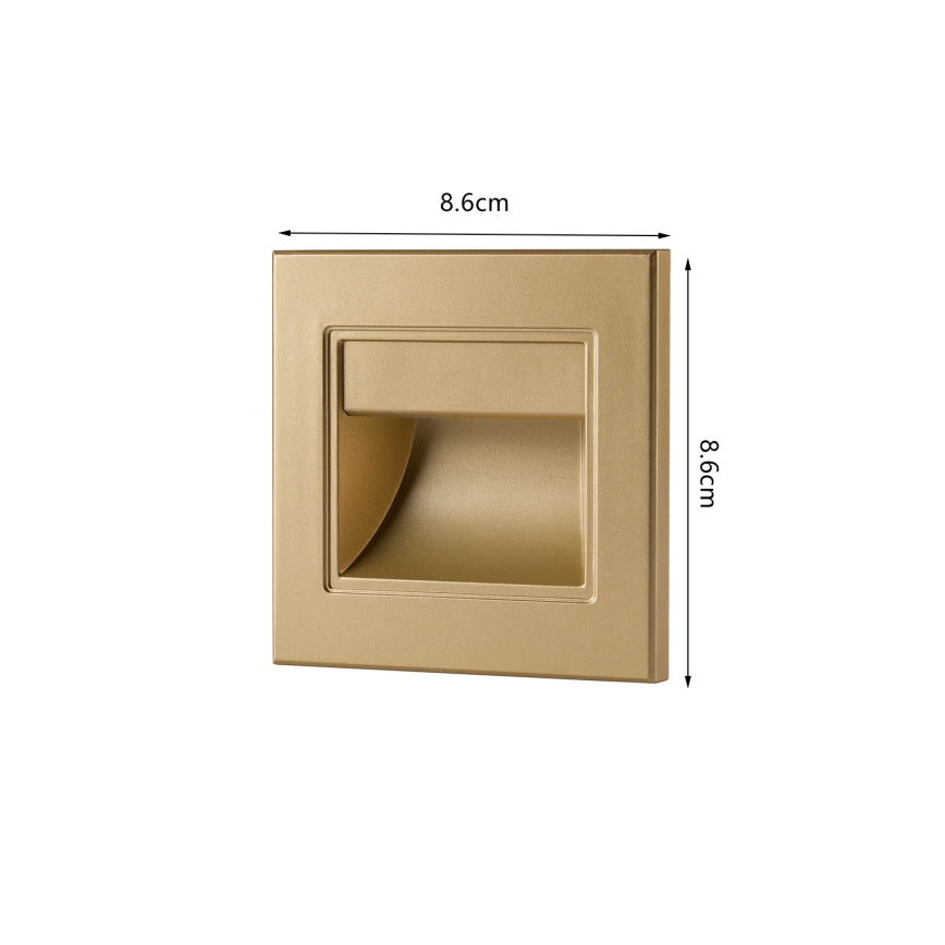 Brilagi - LED oprawa schodowa STEP LIGHT LED/1,5W/230V IP44 złota