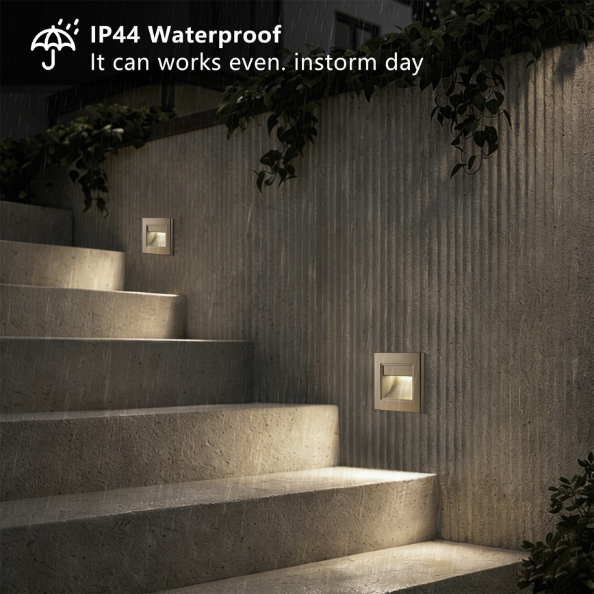 Brilagi - LED oprawa schodowa STEP LIGHT LED/1,5W/230V IP44 złota