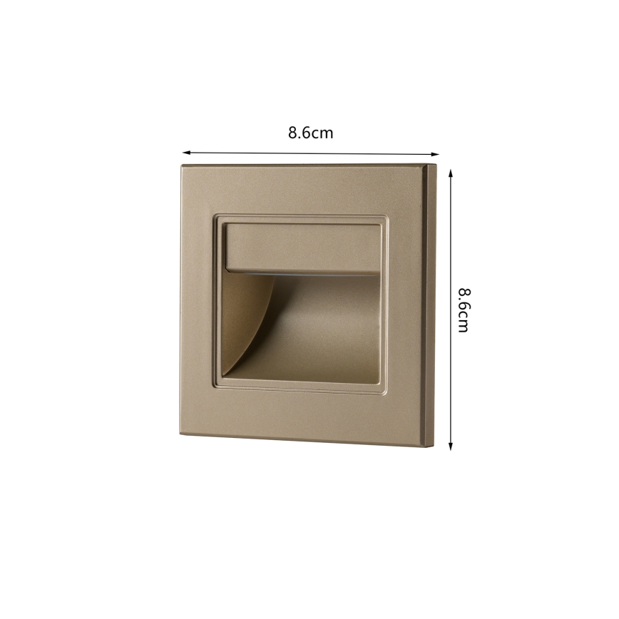 Brilagi - LED oprawa schodowa STEP LIGHT LED/1,5W/230V IP44 złota