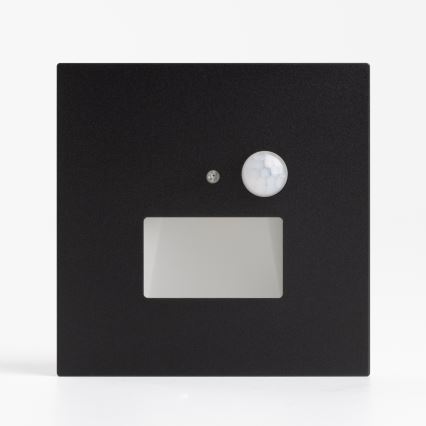 Brilagi - Oprawa schodowa LED z czujnikiem ruchu i zmierzchu JACK LED/1,5W/230V 3000/4000/6500K czarna