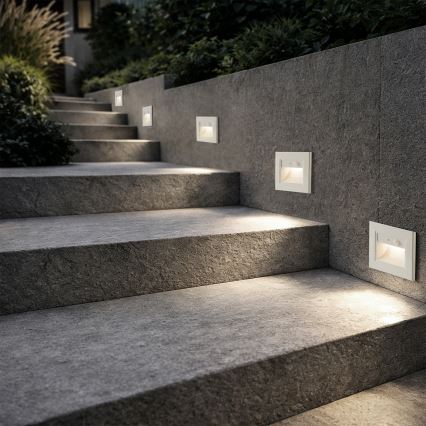 Brilagi - Oprawa schodowa LED z czujnikiem STEP LIGHT LED/1,5W/230V IP44 biała