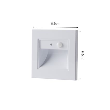 Brilagi - Oprawa schodowa LED z czujnikiem STEP LIGHT LED/1,5W/230V IP44 biała