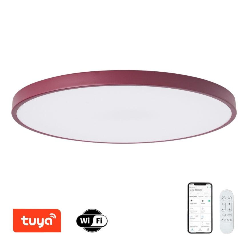 Brilagi - Ściemnialna oprawa LED POOL SMART LED/128W/230V śr. 100 cm Wi‑Fi Tuya + pilot, burgundowy
