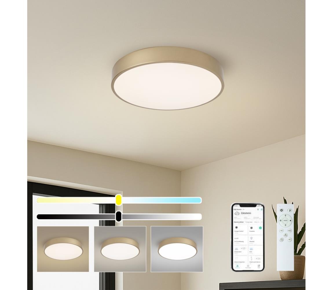 Brilagi-LED Oprawa ściemnialna POOL SMART LED/48W/230V 40 cm Wi-Fi Tuya złota + pilot