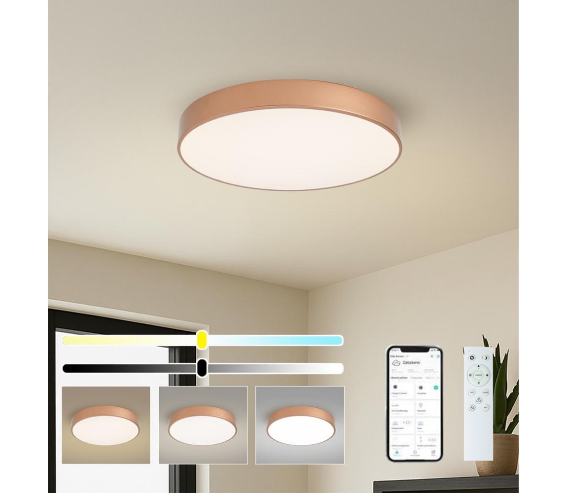 Brilagi-LED Oprawa ściemnialna POOL SMART LED/60W/230V 50 cm Wi-Fi Tuya brązowy + pilot