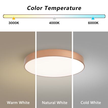 Brilagi - LED ściemnialna oprawa sufitowa POOL SMART LED/60W/230V 3000-6000K średnica 50 cm Wi-Fi Tuya brązowa + pilot zdalnego sterowania