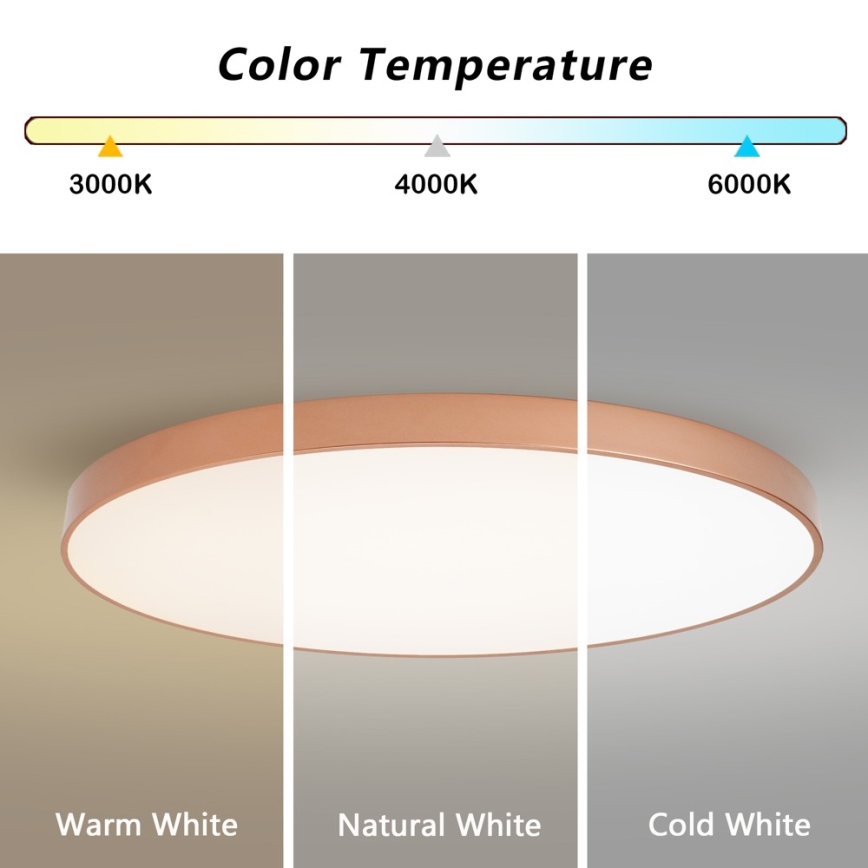BRILAGI - LED Ściemnialna lampa sufitowa POOL SMART LED/180W/230V 3000-6000K 120 cm miedziana Wi-Fi Tuya + pilot zdalnego sterowania