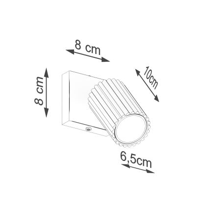 Brilagi - LED oprawa ścienna punktowa CRESTO 1xGU10/10W/230V turkusowa