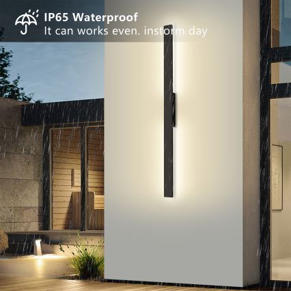 Brilagi - LUNA zewnętrzny kinkiet LED/24W/230V 4000K IP65 100 cm czarny CRI 90
