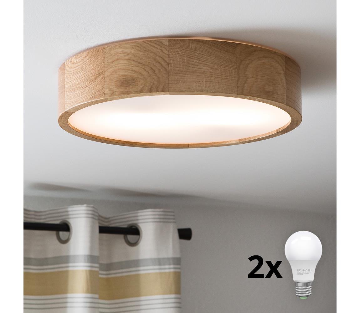 Brilagi - LED Oprawa sufitowa CARVALHO 2xE27/15W/230V dąb śr. 37,5 cm