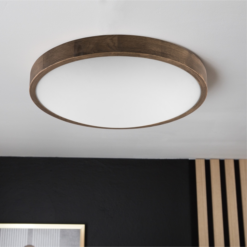 Brilagi - LED oprawa sufitowa CARVALHO SLIM 3xE27/15W/230V, dąb orzech, śr. 47 cm