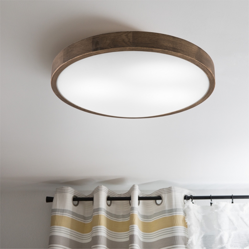 Brilagi - LED oprawa sufitowa CARVALHO SLIM 3xE27/15W/230V, dąb orzech, śr. 47 cm