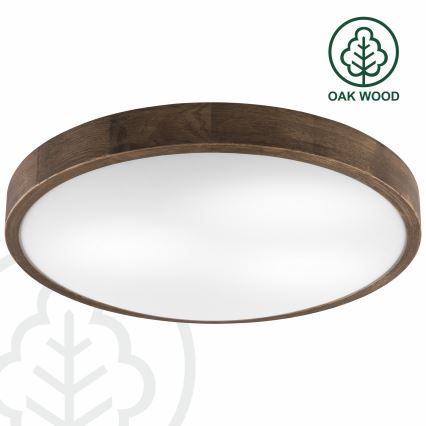 Brilagi - LED oprawa sufitowa CARVALHO SLIM 3xE27/15W/230V, dąb orzech, śr. 47 cm