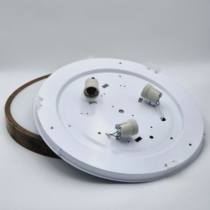 Brilagi - LED oprawa sufitowa CARVALHO SLIM 3xE27/15W/230V, dąb orzech, śr. 47 cm