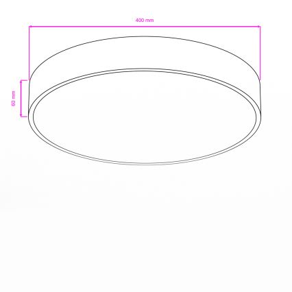 Brilagi - LED plafon łazienkowy POOL LED/36W/230V 3000/4000/5500K śr. 40 cm IP54 czarny