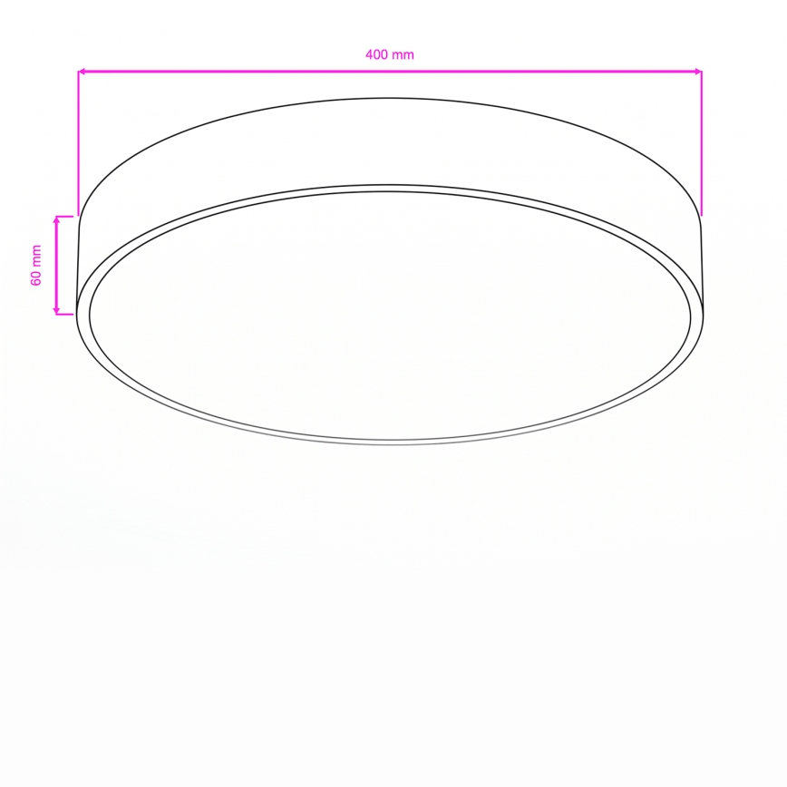 Brilagi - LED plafon łazienkowy POOL LED/36W/230V 3000/4000/5500K śr. 40 cm IP54 czarny