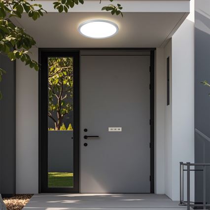 Brilagi - LED łazienkowy plafon ULTRA SLIM LED/24W/230V Ø 42 cm srebrny IP54