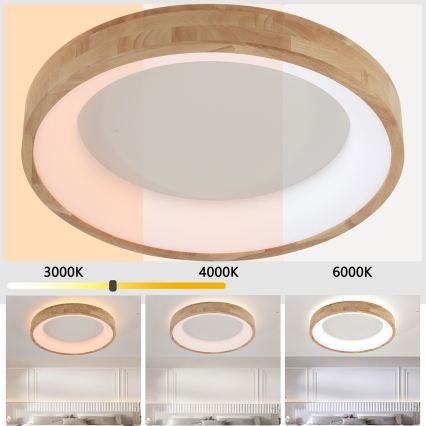 Brilagi - LED oprawa sufitowa FALCON WOOD LED/40W/230V 3000/4000/6000K śr. 60 cm drewno