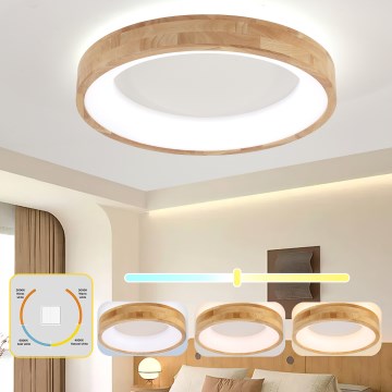 Brilagi - LED oprawa sufitowa FALCON WOOD LED/40W/230V 3000/4000/6000K śr. 60 cm drewno