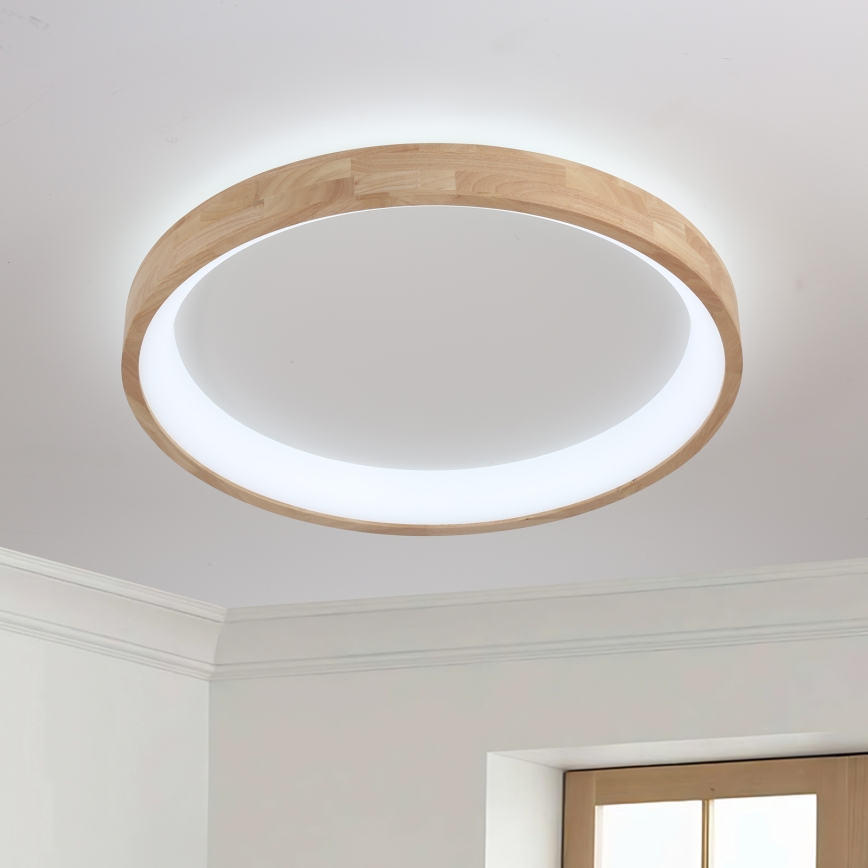 Brilagi - Lampa sufitowa LED FALCON WOOD LED/60W/230V 3000/4000/6000K śr. 80 cm drewno