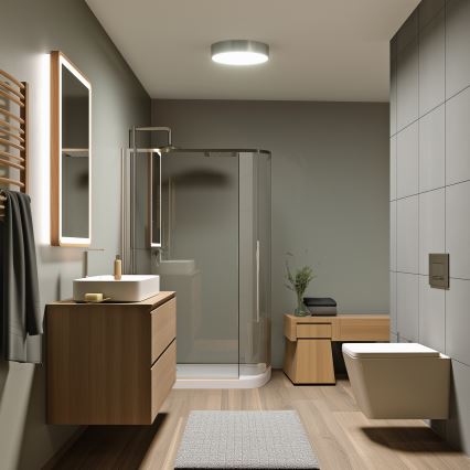 Brilagi - LED lampa sufitowa do łazienki POOL 24W/230V 3000/4000/5500K śr. 30 cm IP54 matowy chrom