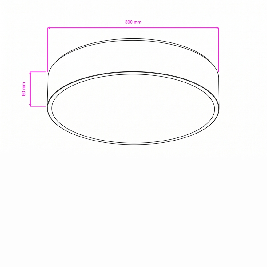Brilagi - LED lampa sufitowa do łazienki POOL 24W/230V 3000/4000/5500K śr. 30 cm IP54 matowy chrom