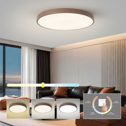 Brilagi - Oprawa sufitowa LED POOL LED/100W/230V 3000/4000/6000K śr. 80 cm brązowa